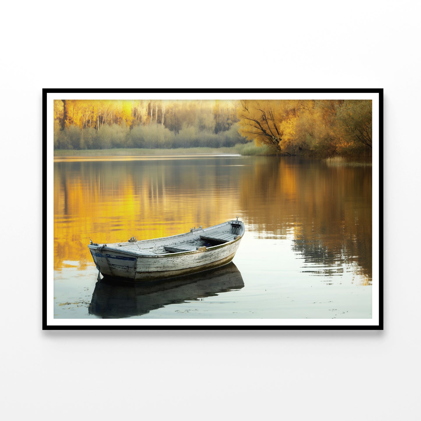 Boat, Lake & Trees Home Decor Premium Quality Poster Print Choose Your Sizes