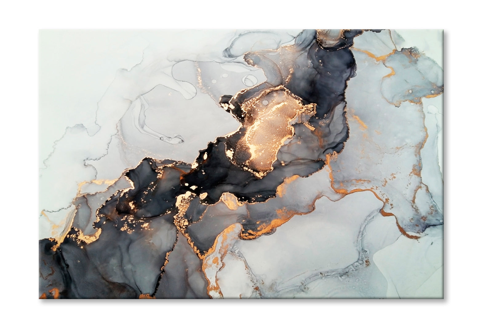 Luxury Abstract Fluid Oil Painting Wall Art Limited Edition High Quality Print Stretched Canvas None