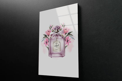 Pink Purple Perfume 3D Design Acrylic Glass Print Tempered Glass Wall Art 100% Made in Australia Ready to Hang