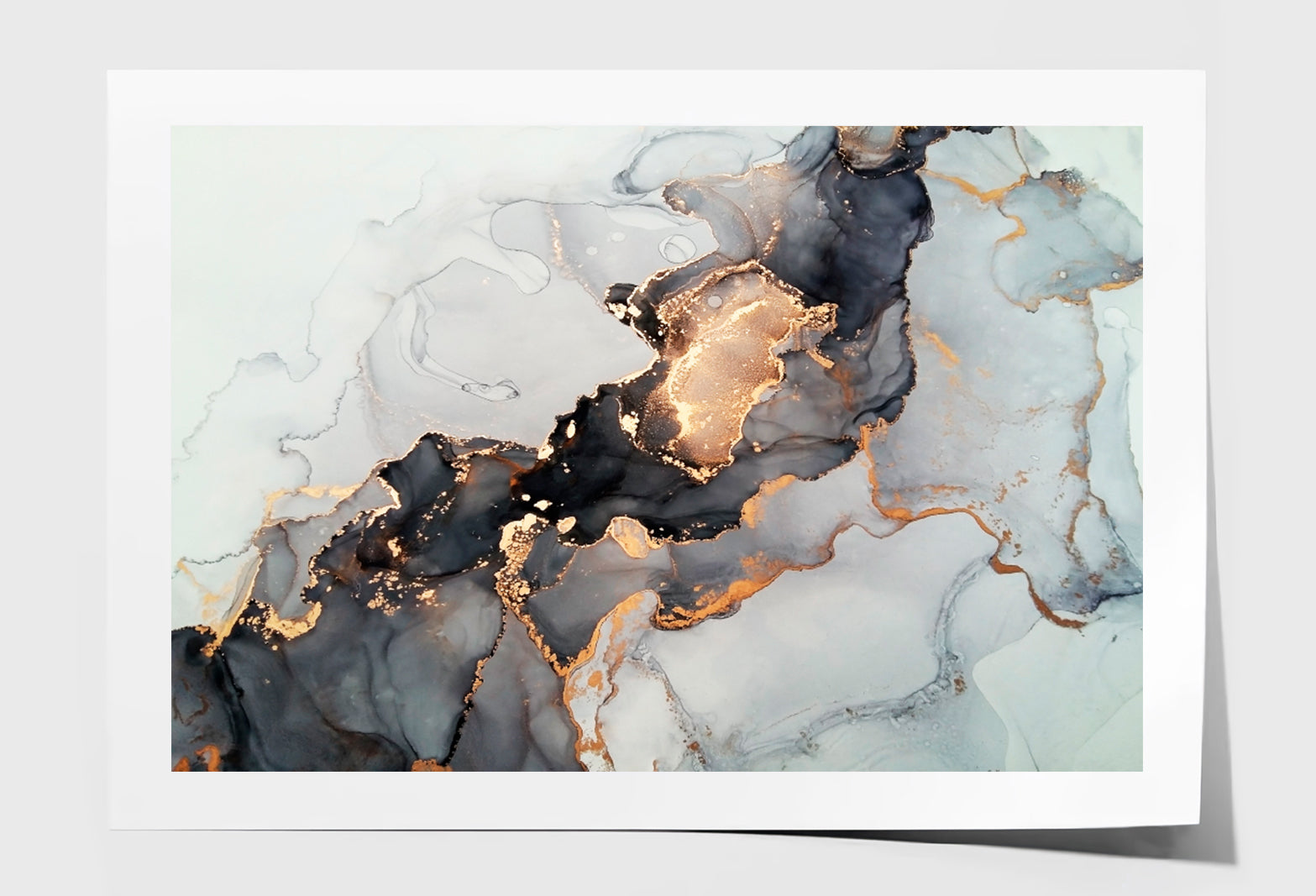 Luxury Abstract Fluid Oil Painting Wall Art Limited Edition High Quality Print Unframed Roll Canvas None