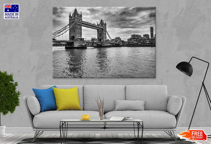 London Bridge & Lake B&W View Photograph 90x60cm Print 100% Australian Made