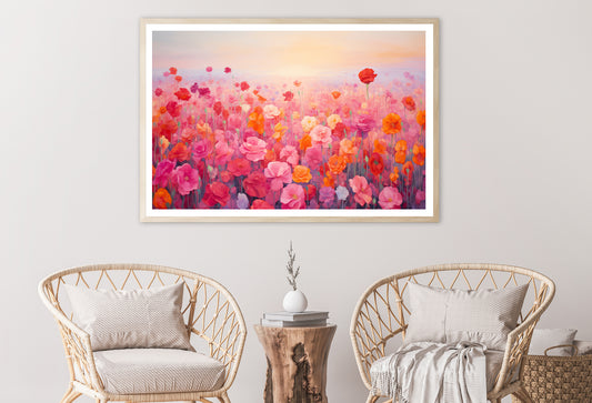 Watercolor Summer Field of Flowers Home Decor Premium Quality Poster Print Choose Your Sizes