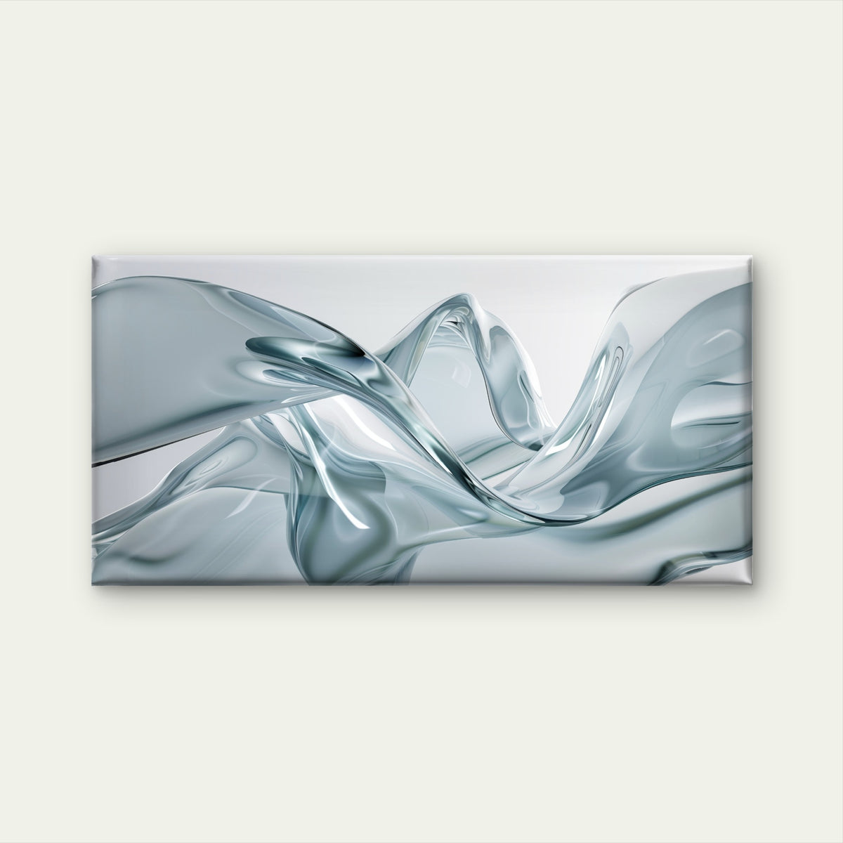 Liquid Glass Wave Flow Wall Art Canvas Office Home Room Framed 120x60cm