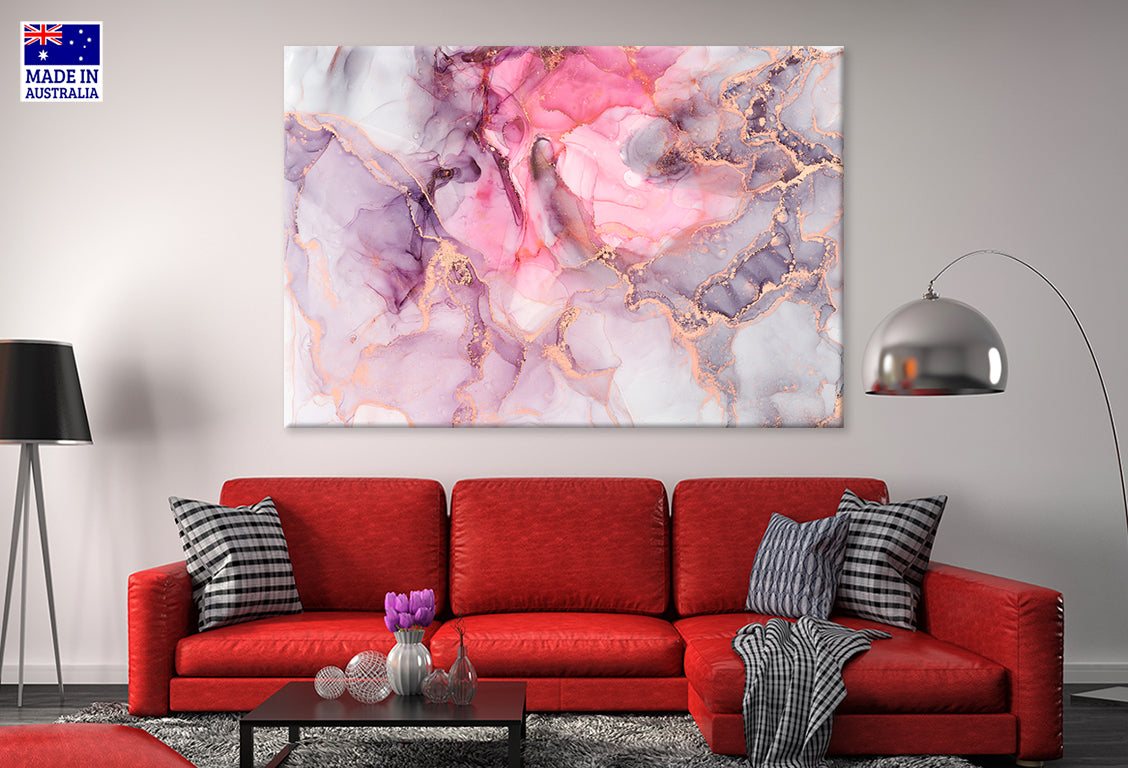 Natural Luxury Pink Abstract Fluid Art Wall Art Decor 100% Australian Made