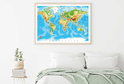 World Map Geological Home Decor Premium Quality Poster Print Choose Your Sizes