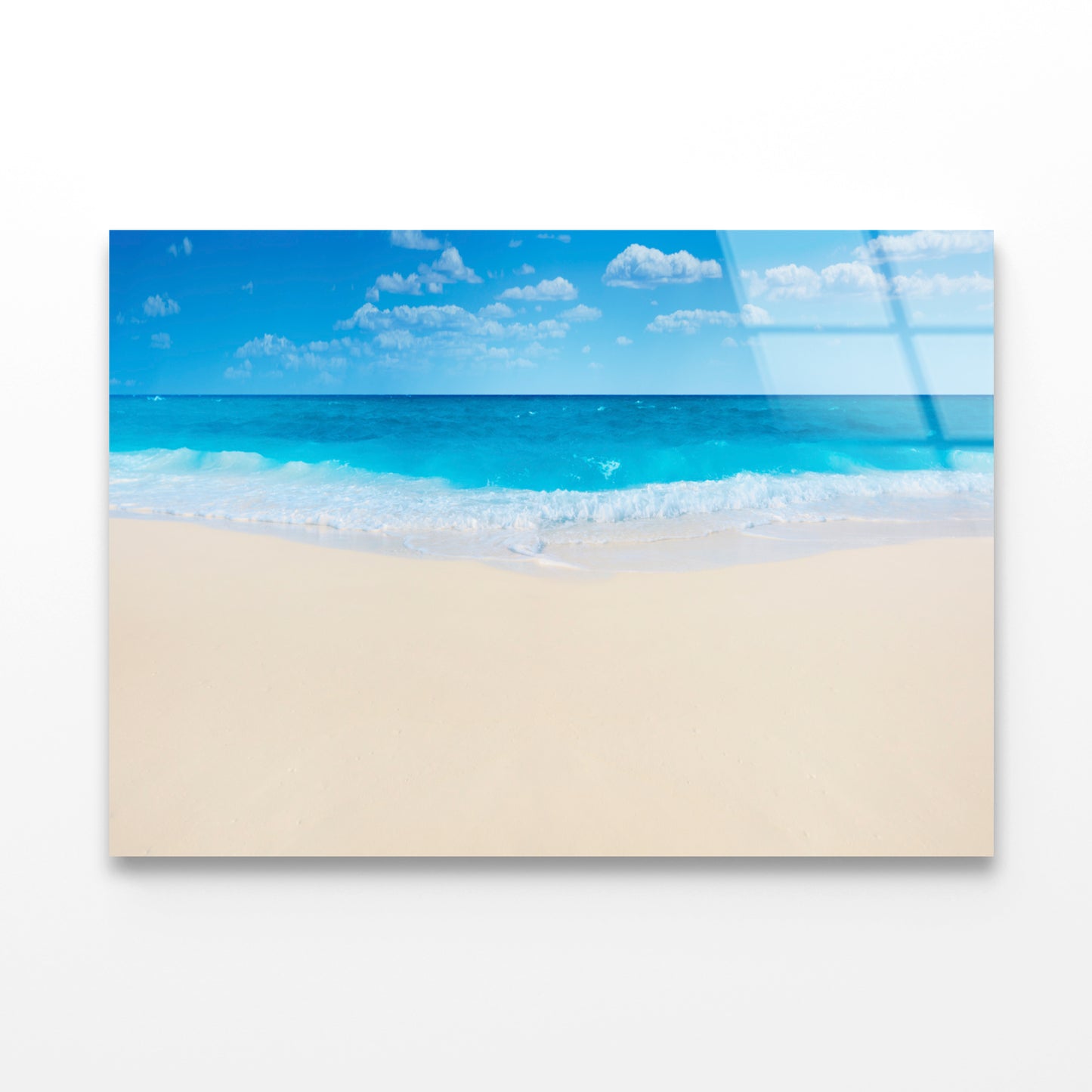 Summer Beach and Sky Acrylic Glass Print Tempered Glass Wall Art 100% Made in Australia Ready to Hang