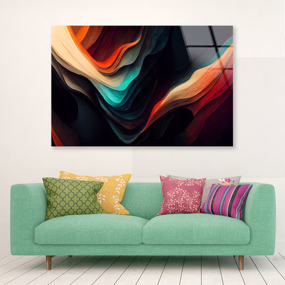 Abstract Colorful Wallpaper Acrylic Glass Print Tempered Glass Wall Art 100% Made in Australia Ready to Hang