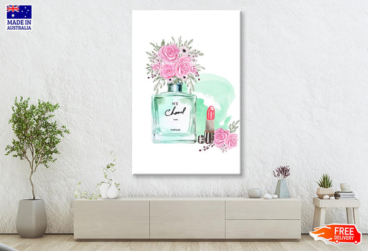 Green Perfume with Lipstick Wall Art Limited Edition High Quality Print