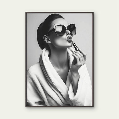 Black & White Lipstick Woman Fashion Home Decor Premium Quality Poster Print Choose Your Sizes