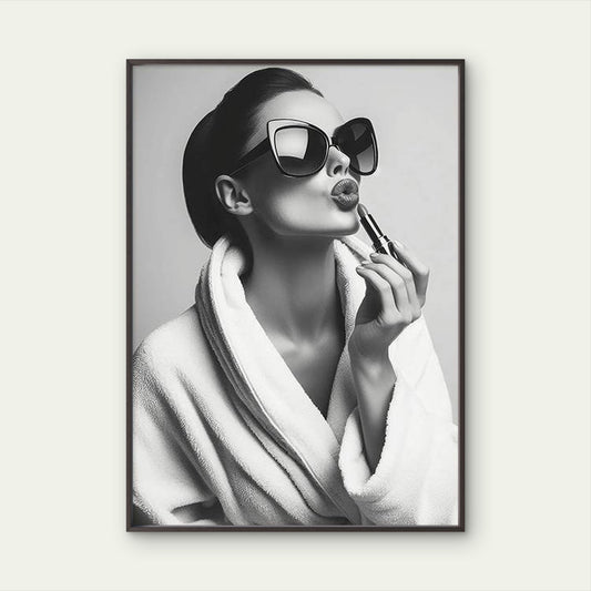 Black & White Lipstick Woman Fashion Home Decor Premium Quality Poster Print Choose Your Sizes