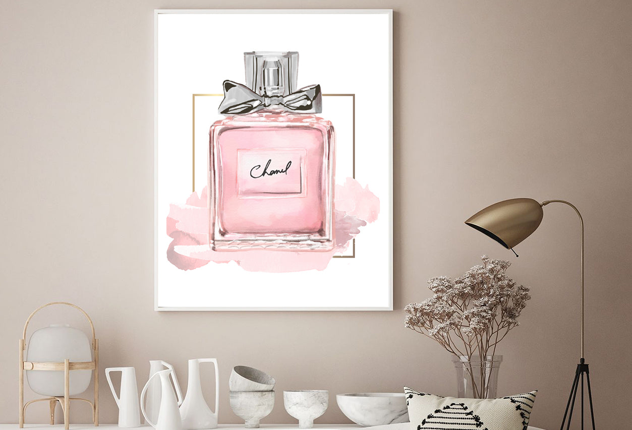 Pink Perfume Bottle Watercolor Home Decor Premium Quality Poster Print Choose Your Sizes