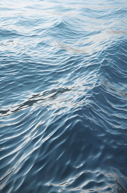 Deep Blue Ocean Water Ripples Surface 40x60cm Metal Print Ready to Hang