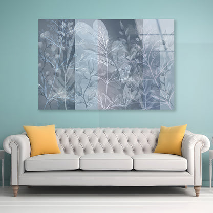 Shape of Tree Branches and Leaves Abstract Acrylic Glass Print Tempered Glass Wall Art 100% Made in Australia Ready to Hang