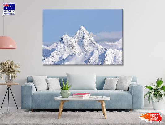 A Snow-Covered Mountain in Argentina Print 100% Australian Made