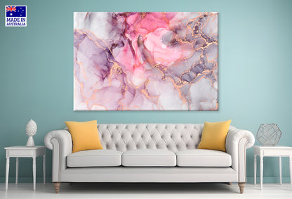 Natural Luxury Pink Abstract Fluid Art Wall Art Decor 100% Australian Made