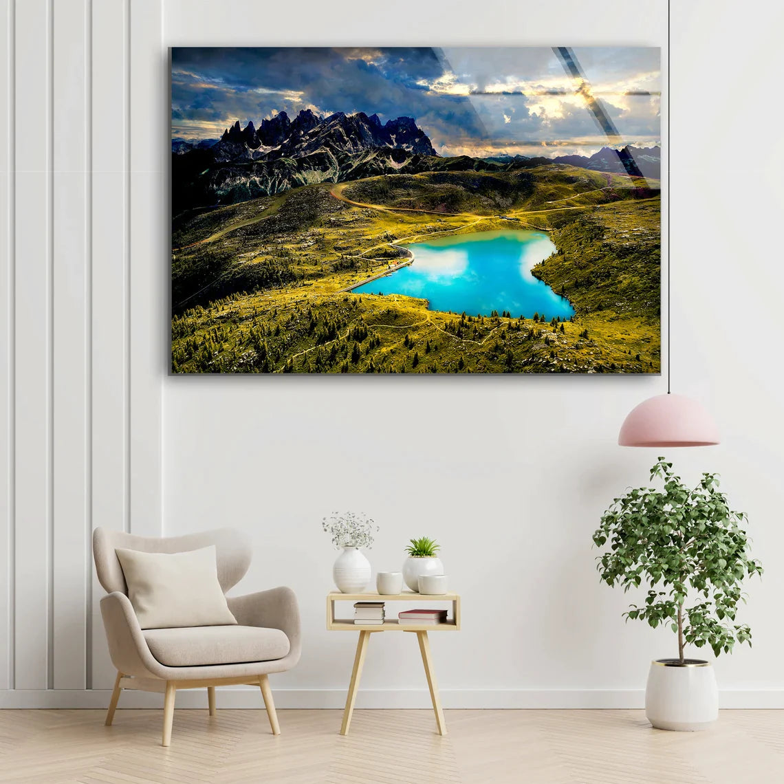 Lake & Mountain Nature UV Direct Aluminum Print Australian Made Quality