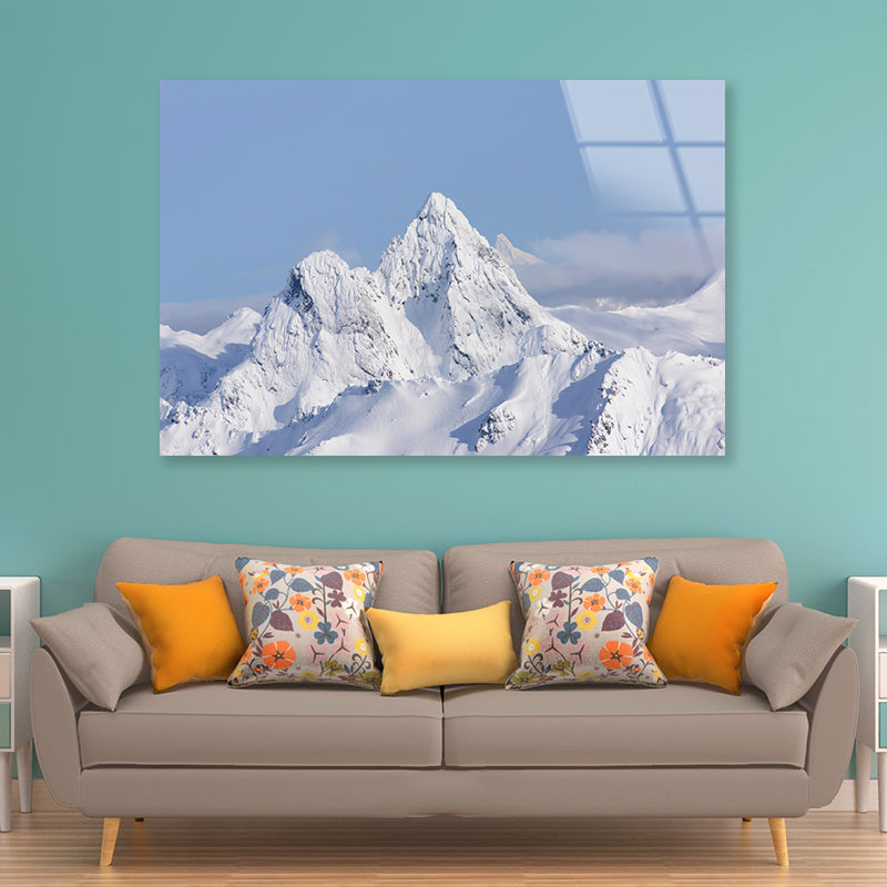 A Snow-Covered Mountain in Argentina Acrylic Glass Print Tempered Glass Wall Art 100% Made in Australia Ready to Hang