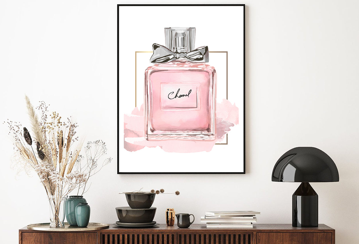 Pink Perfume Bottle Watercolor Home Decor Premium Quality Poster Print Choose Your Sizes