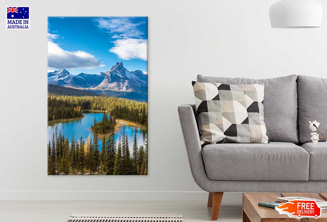 Glacier Lake & Canadian Mountains Print 100% Australian Made