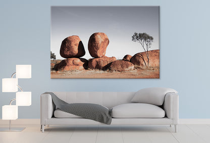 Devils Marbles Australian Outback Stunning Design Print 100% Australian Made