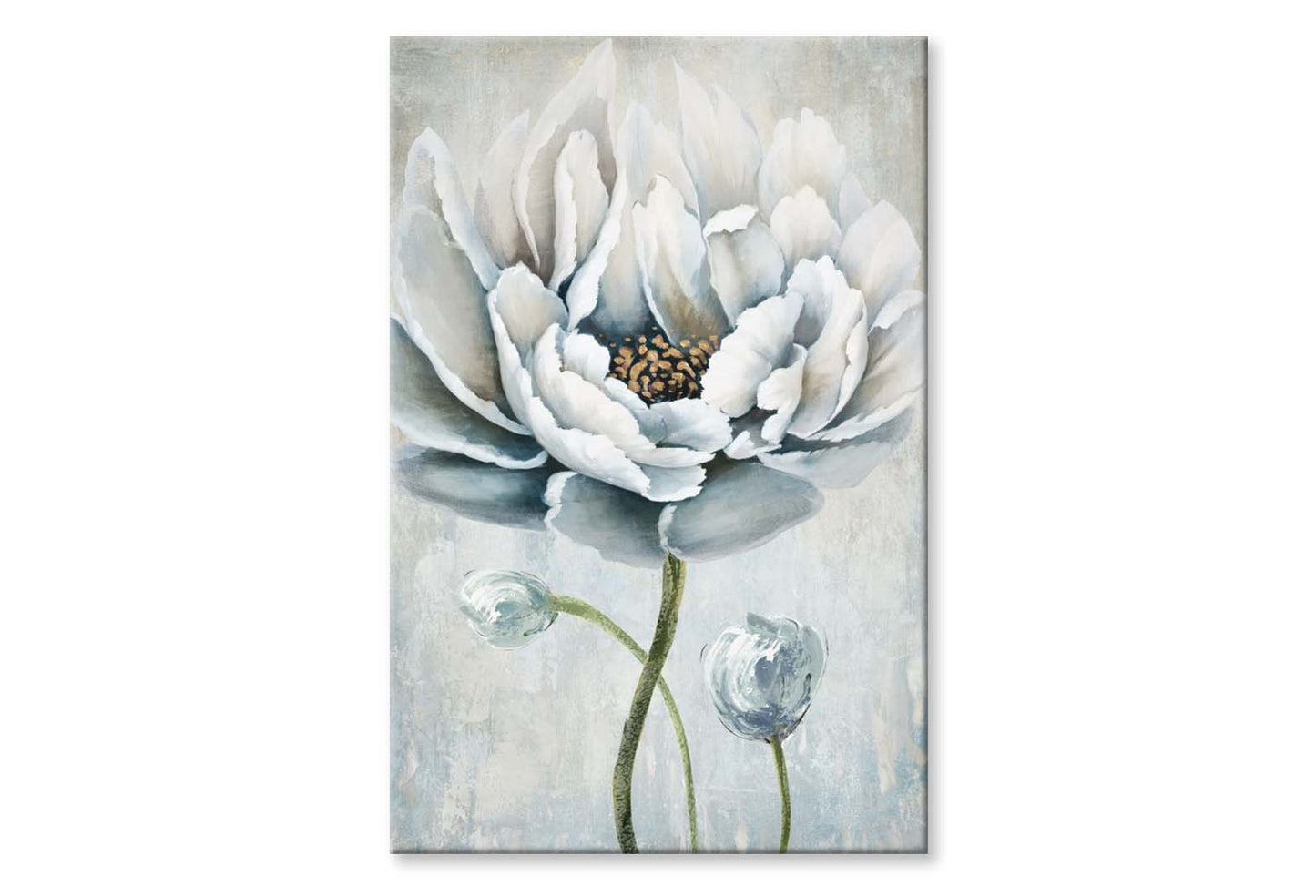 White Flower Oil Painting Wall Art Limited Edition High Quality Print