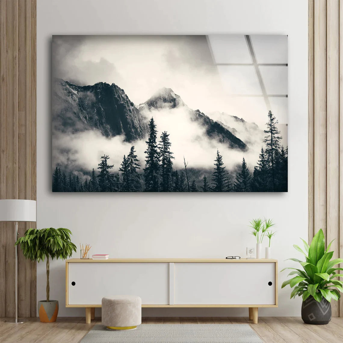 Misty Forest & Mountain UV Direct Aluminum Print Australian Made Quality