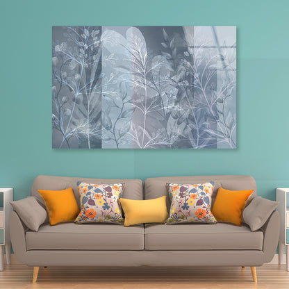 Shape of Tree Branches and Leaves Abstract Acrylic Glass Print Tempered Glass Wall Art 100% Made in Australia Ready to Hang