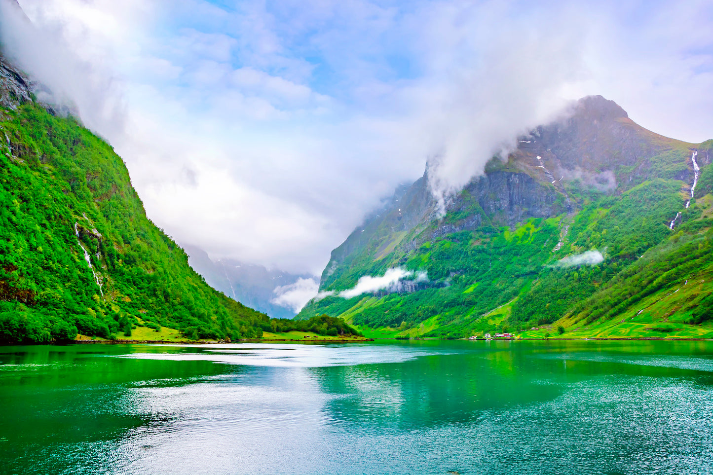 Beautiful Scenery of Scandinavian with Mountains Home Decor Premium Quality Poster Print Choose Your Sizes