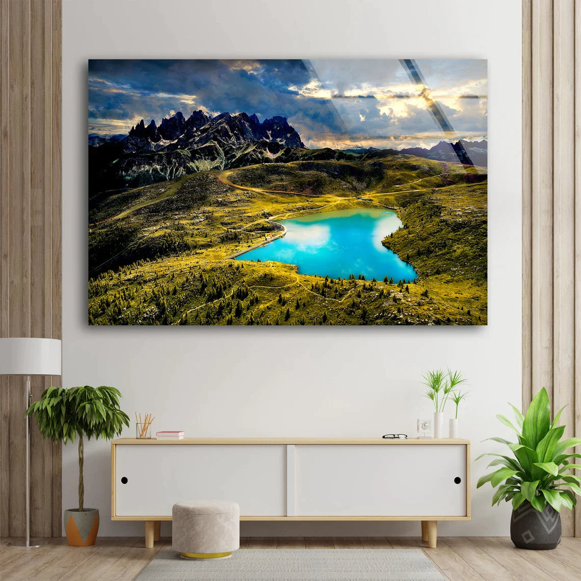 Lake & Mountain Nature UV Direct Aluminum Print Australian Made Quality