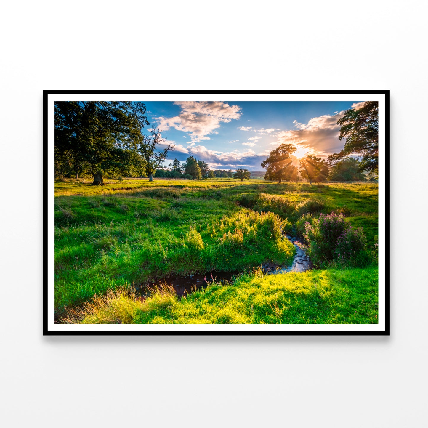 River Aln under Golden Light Home Decor Premium Quality Poster Print Choose Your Sizes