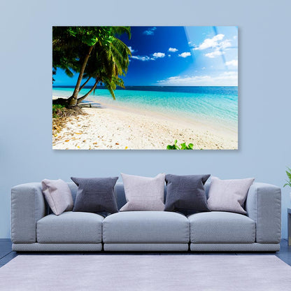 Palm Trees Ocean Beach Samoa Acrylic Glass Print Tempered Glass Wall Art 100% Made in Australia Ready to Hang