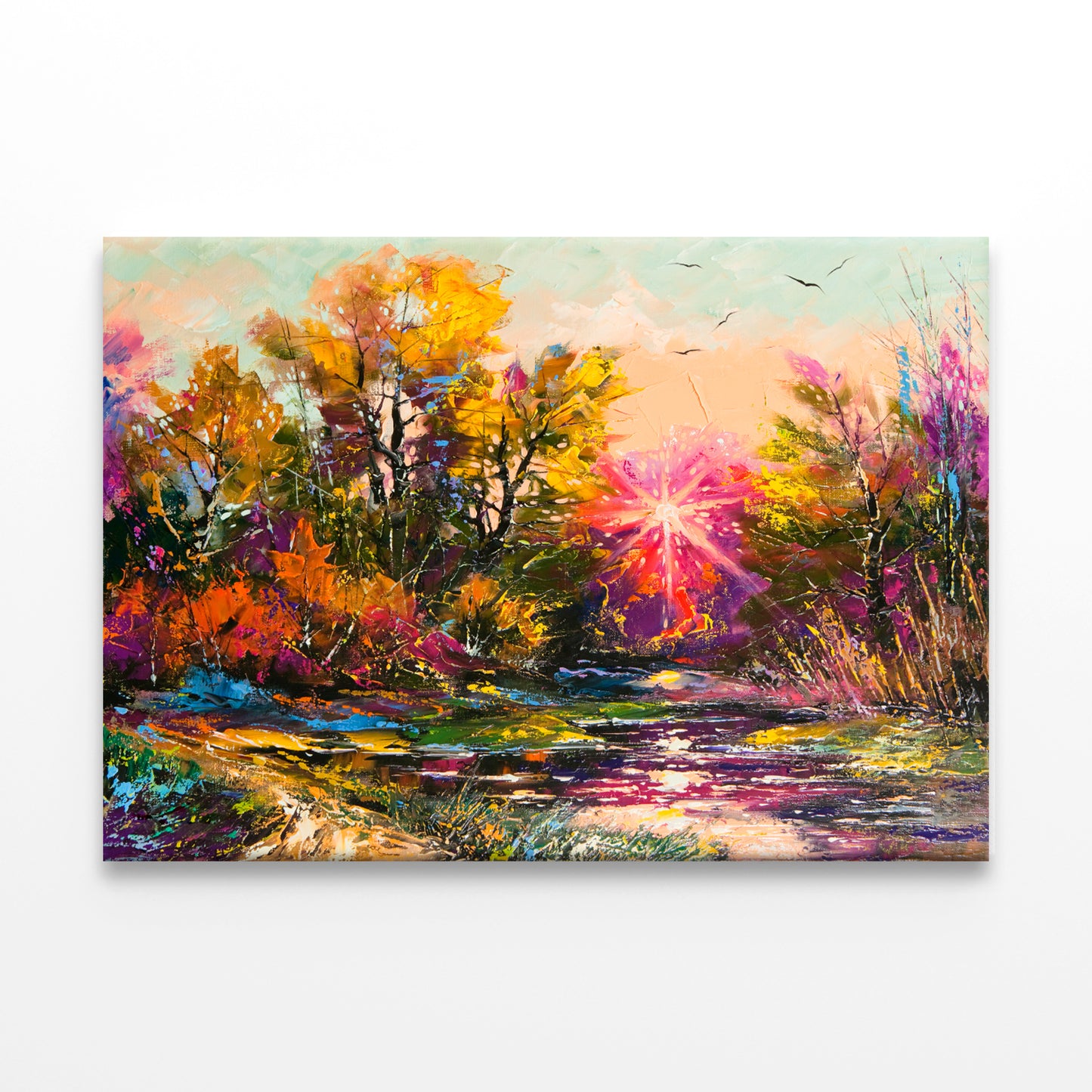 Oil Painting Autumn Decline  Wall Art Decor 100% Australian Made