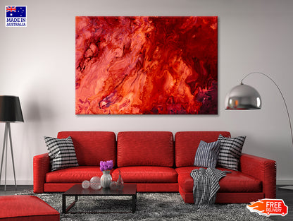 Splash Painting in Shades of Red Print 100% Australian Made