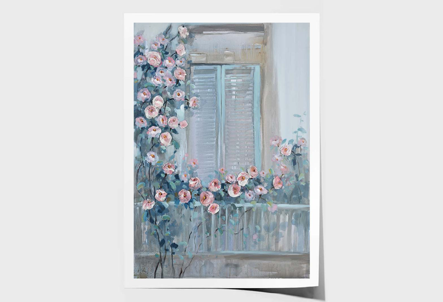 Spring, Light Pink Flowers, Windows Wall Art Limited Edition High Quality Print