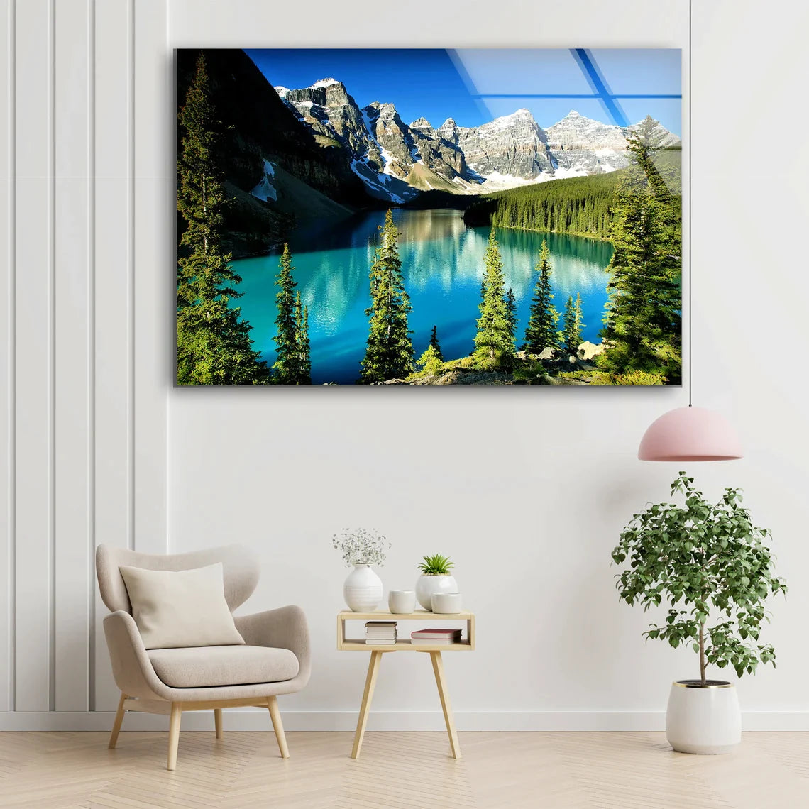 Forest Lake & Mountains UV Direct Aluminum Print Australian Made Quality