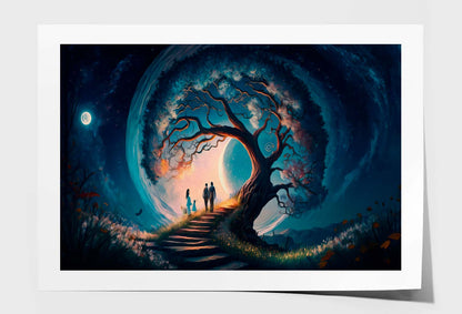 Night Sky and Milky Way, Stars Moon Wall Art Limited Edition High Quality Print