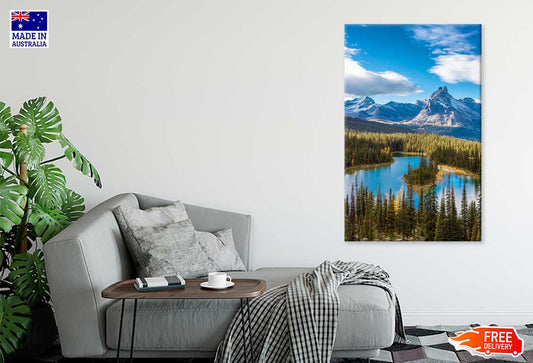 Glacier Lake & Canadian Mountains Print 100% Australian Made