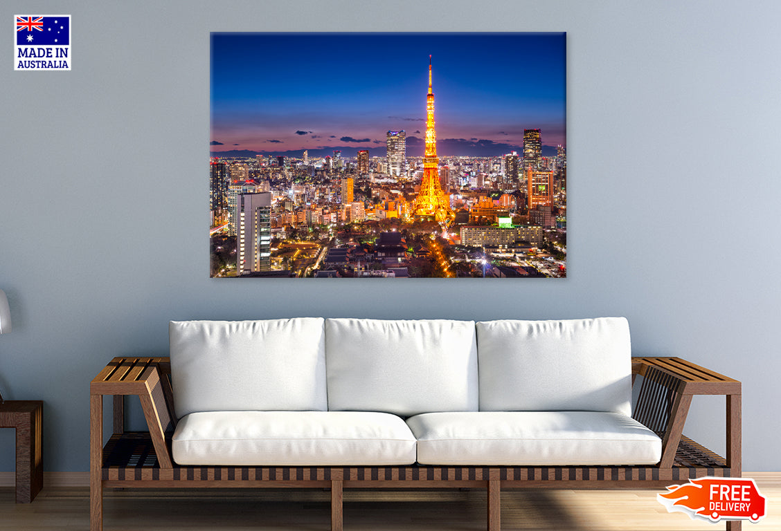 Tokyo Japan City Skyline Print 100% Australian Made