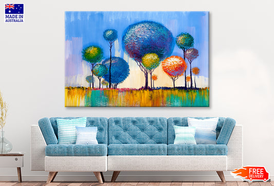 Colorful Trees Oil Painting Limited Edition High Quality Print