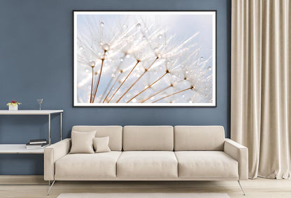 Water Droplet on Dandelion Seeds Home Decor Premium Quality Poster Print Choose Your Sizes