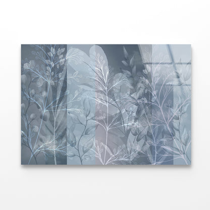 Shape of Tree Branches and Leaves Abstract Acrylic Glass Print Tempered Glass Wall Art 100% Made in Australia Ready to Hang