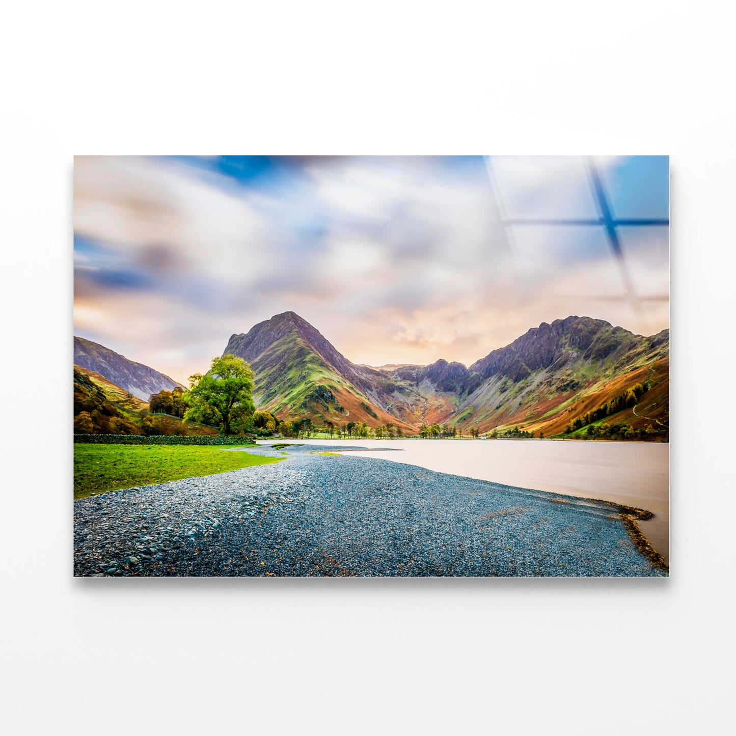 Buttermere in the District Lake with Mountains Acrylic Glass Print Tempered Glass Wall Art 100% Made in Australia Ready to Hang