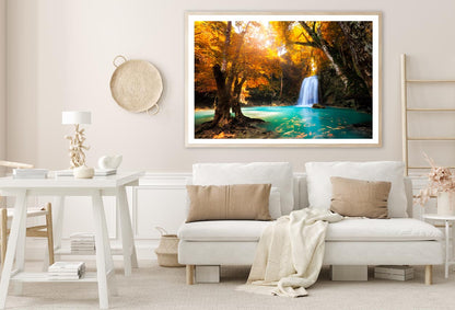 Deep Forest Waterfall in Kanchanaburi, Thailand Home Decor Premium Quality Poster Print Choose Your Sizes