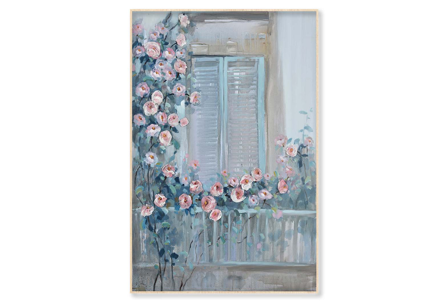 Spring, Light Pink Flowers, Windows Wall Art Limited Edition High Quality Print