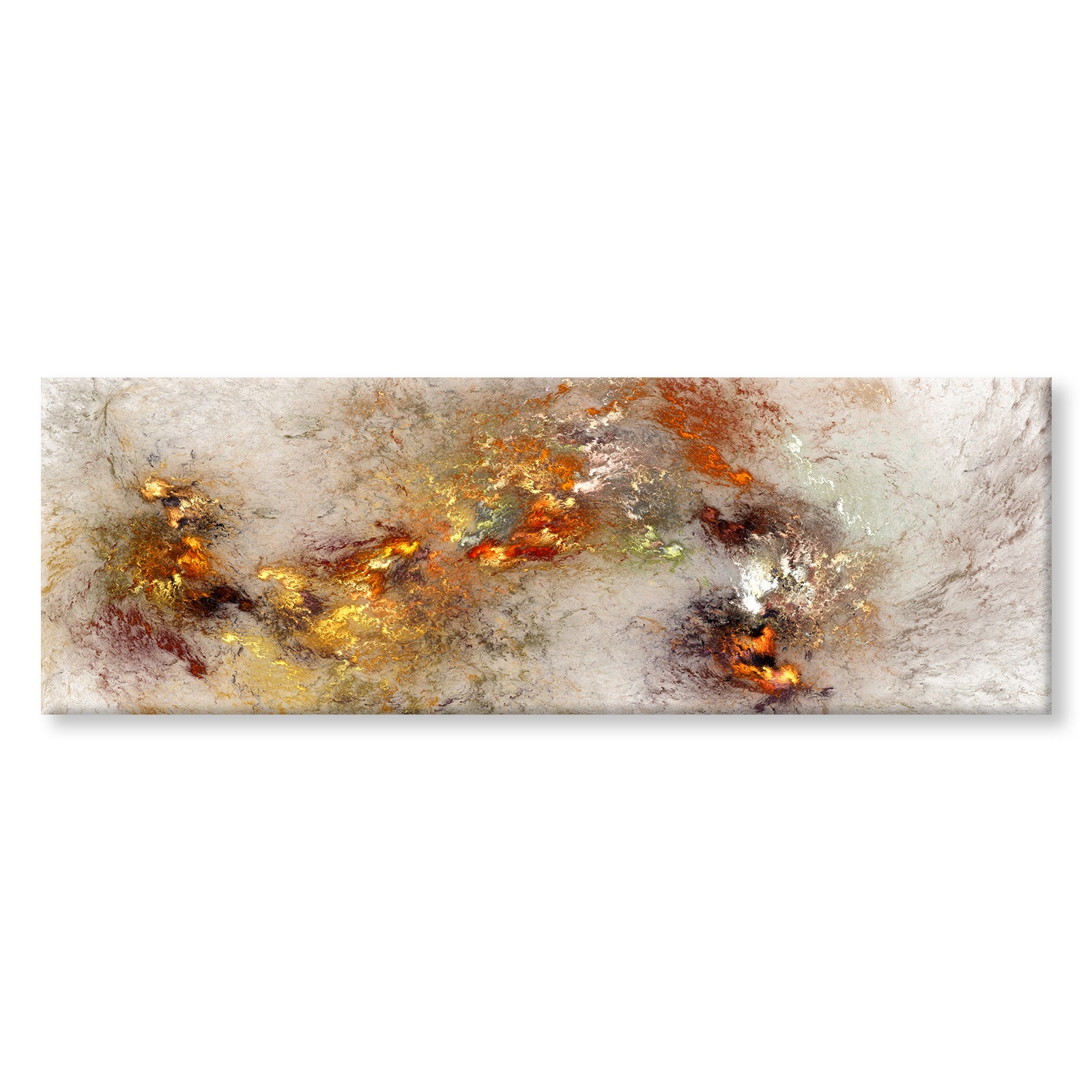 Panoramic Canvas Orange Grey Abstract Design High Quality 100% Australian made wall Canvas Print ready to hang
