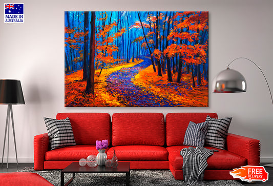 Autumn Forest Oil Painting Wall Art Limited Edition High Quality Print