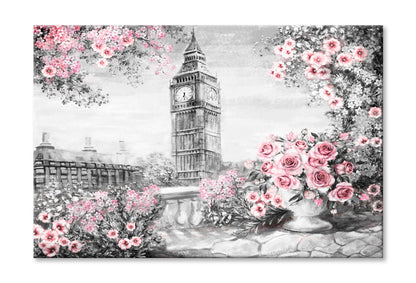 Summer In London, Gentle City Oil Painting Wall Art Limited Edition High Quality Print Stretched Canvas None