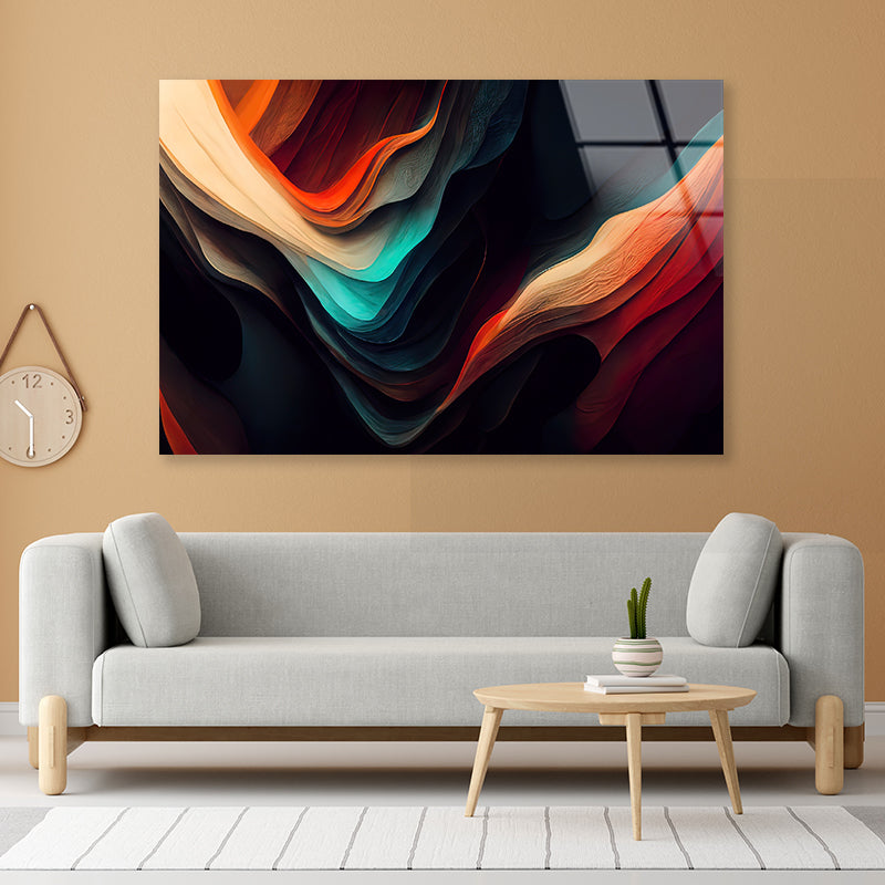 Abstract Colorful Wallpaper Acrylic Glass Print Tempered Glass Wall Art 100% Made in Australia Ready to Hang