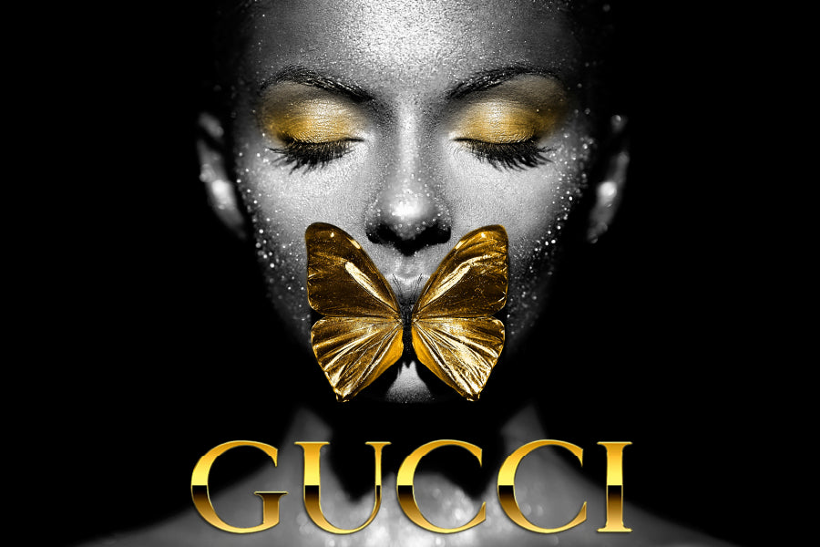 Gold Butterfly Girl Gucci 100% Australian Made