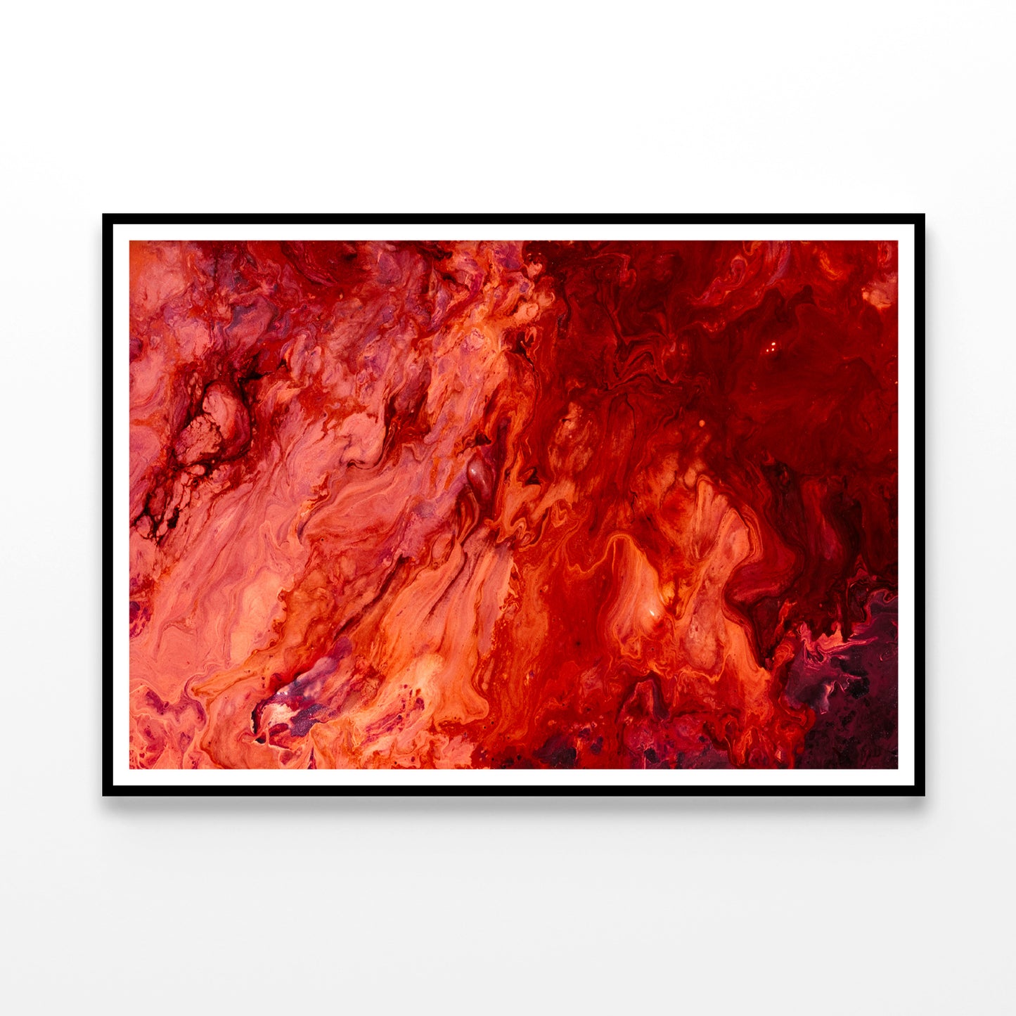 Splash Painting in Shades of Red Home Decor Premium Quality Poster Print Choose Your Sizes